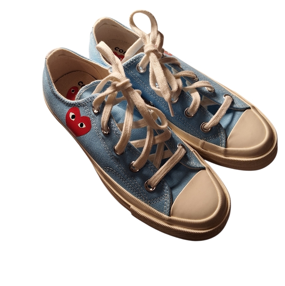 Converse PLAY Commes De Garcons Colab Blue Sneakers Men's 3 Women's 5 Low BLUE